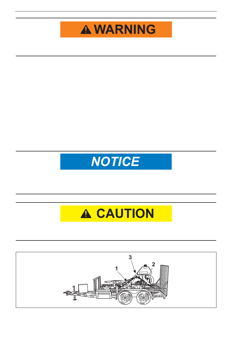 Machine shut-down, Transportation, Machine shut-down –8 transportation –8 | Warning notice caution | Compact Power BOXER 999-823 User Manual | Page 36 / 88