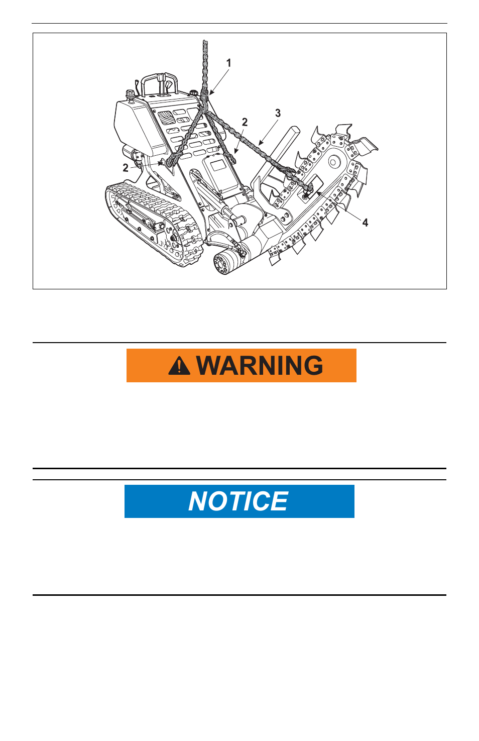 Machine travel controls, Machine travel controls –10, Figure 3–7 | Lifting eyes (item 2, Located on, Warning notice | Compact Power BOXER 999-823 User Manual | Page 38 / 88