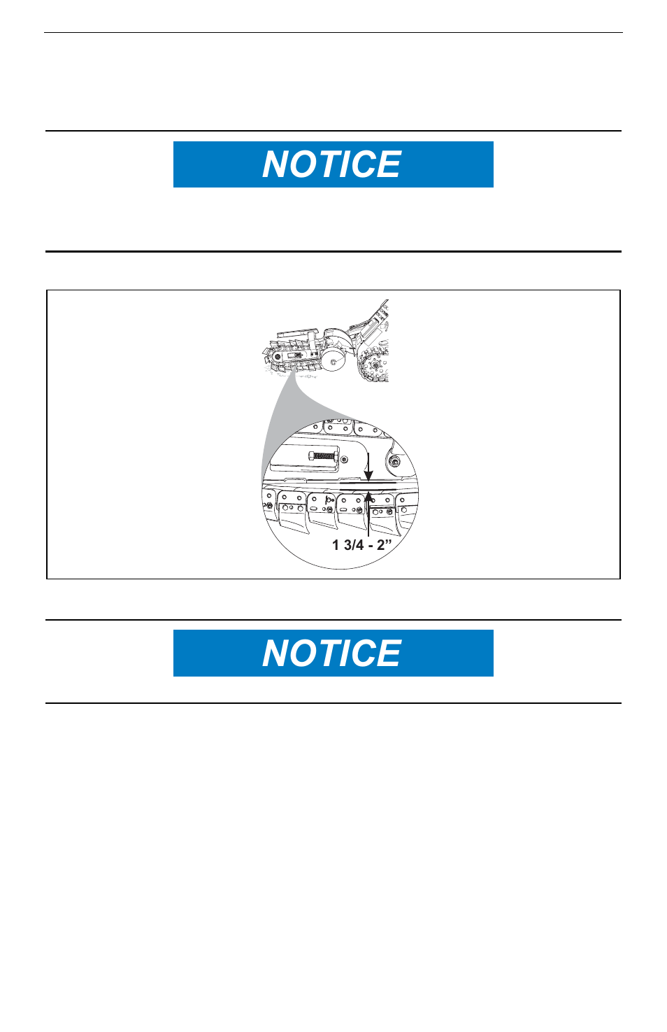 Adjusting digging chain tension, Adjusting digging chain tension –20, Notice | Compact Power BOXER 999-823 User Manual | Page 68 / 88