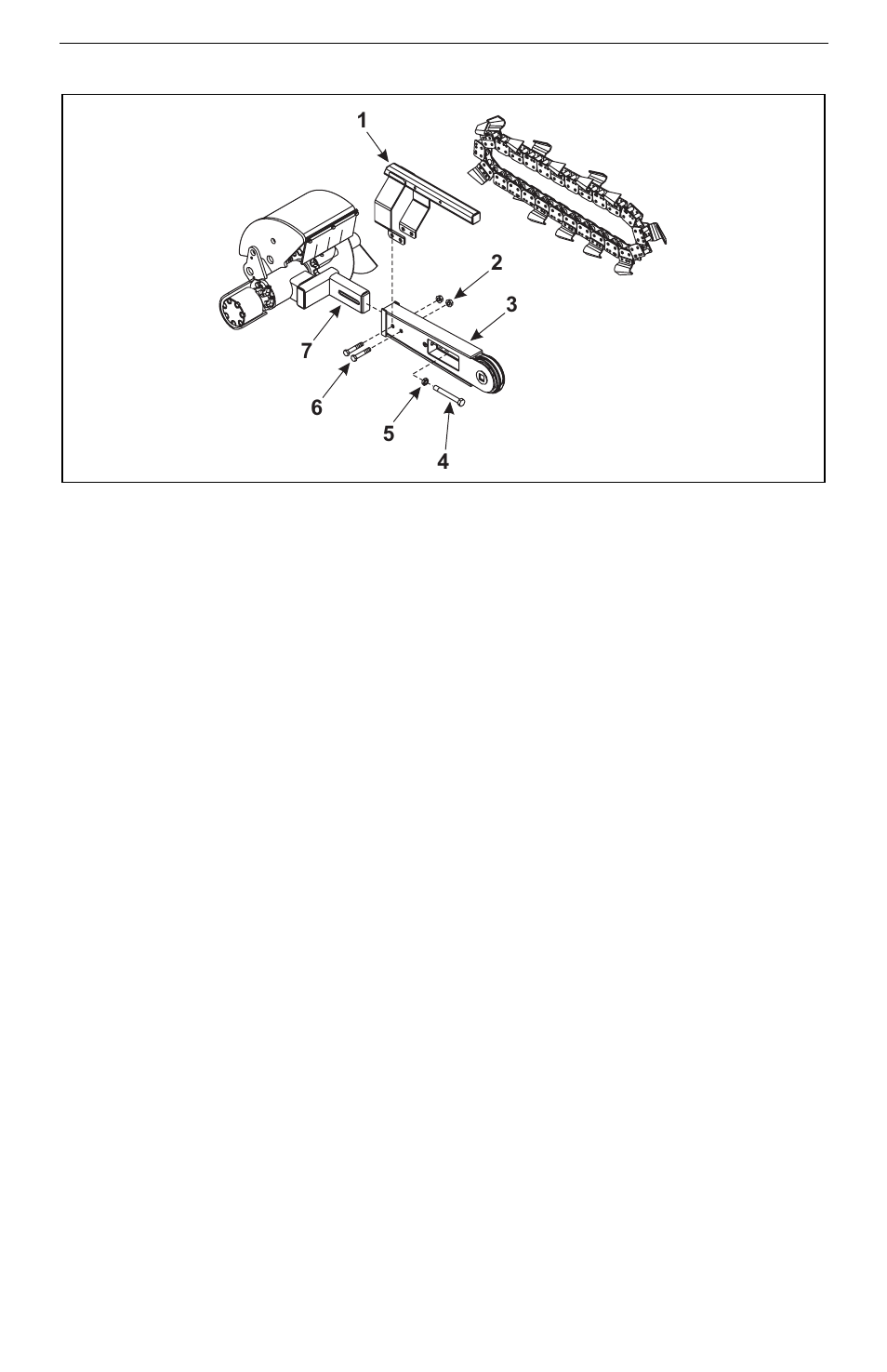Figure 4–20, Some parts in, From the | And chain, Bolt (item 4, M assembly (item 3, Nut (item 5, To secure the, In position | Compact Power BOXER 999-823 User Manual | Page 71 / 88