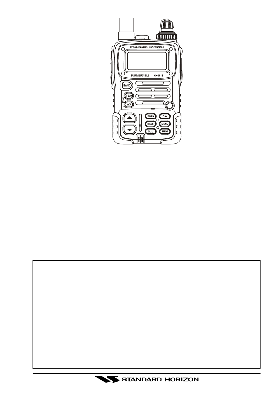 Standard Horizon HX-471S User Manual | Page 3 / 61