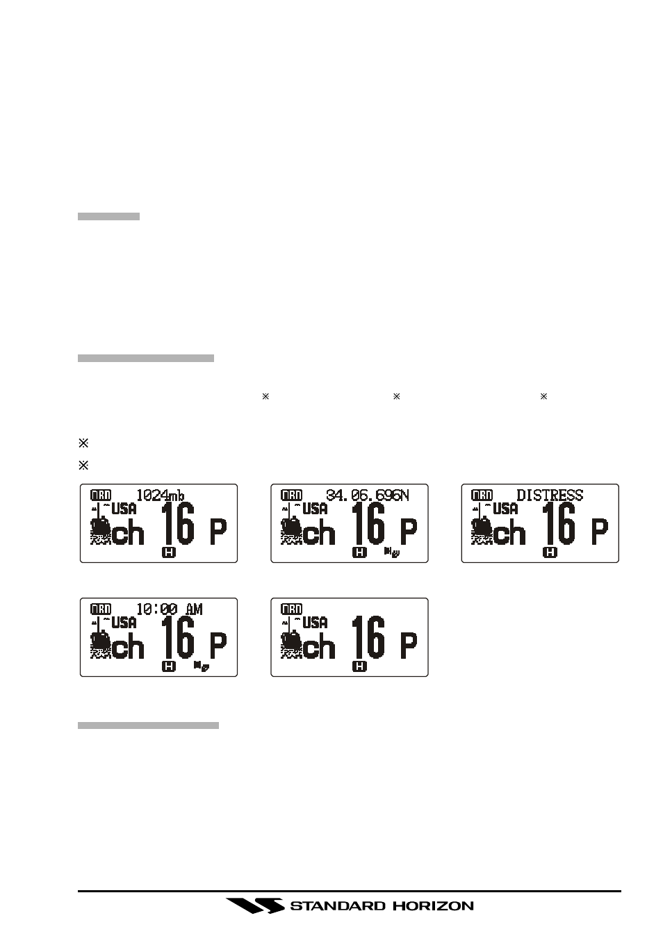 Ctcss, Display mode, Distress ring | Standard Horizon HX-471S User Manual | Page 43 / 61