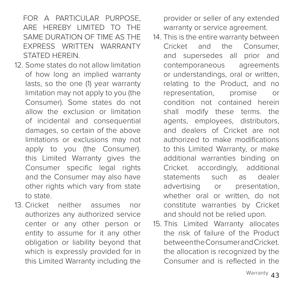 Cricket Communications A100 User Manual | Page 43 / 53