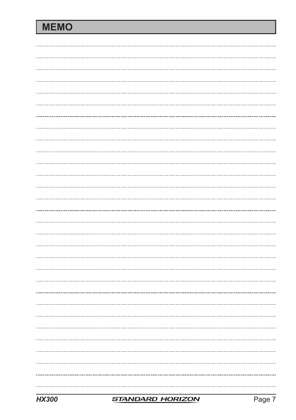 Standard Horizon HX-300 User Manual | Page 7 / 48