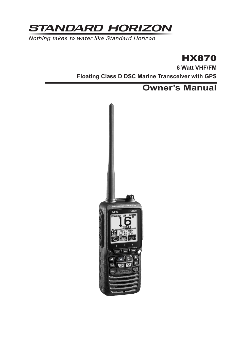 Standard Horizon HX-870 User Manual | 140 pages