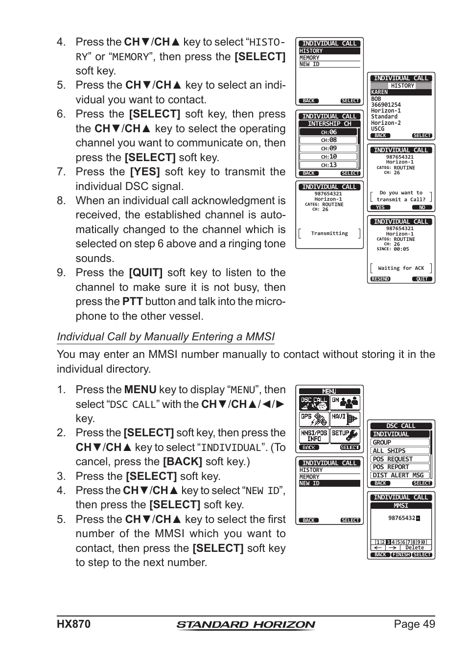 Standard Horizon HX-870 User Manual | Page 49 / 140