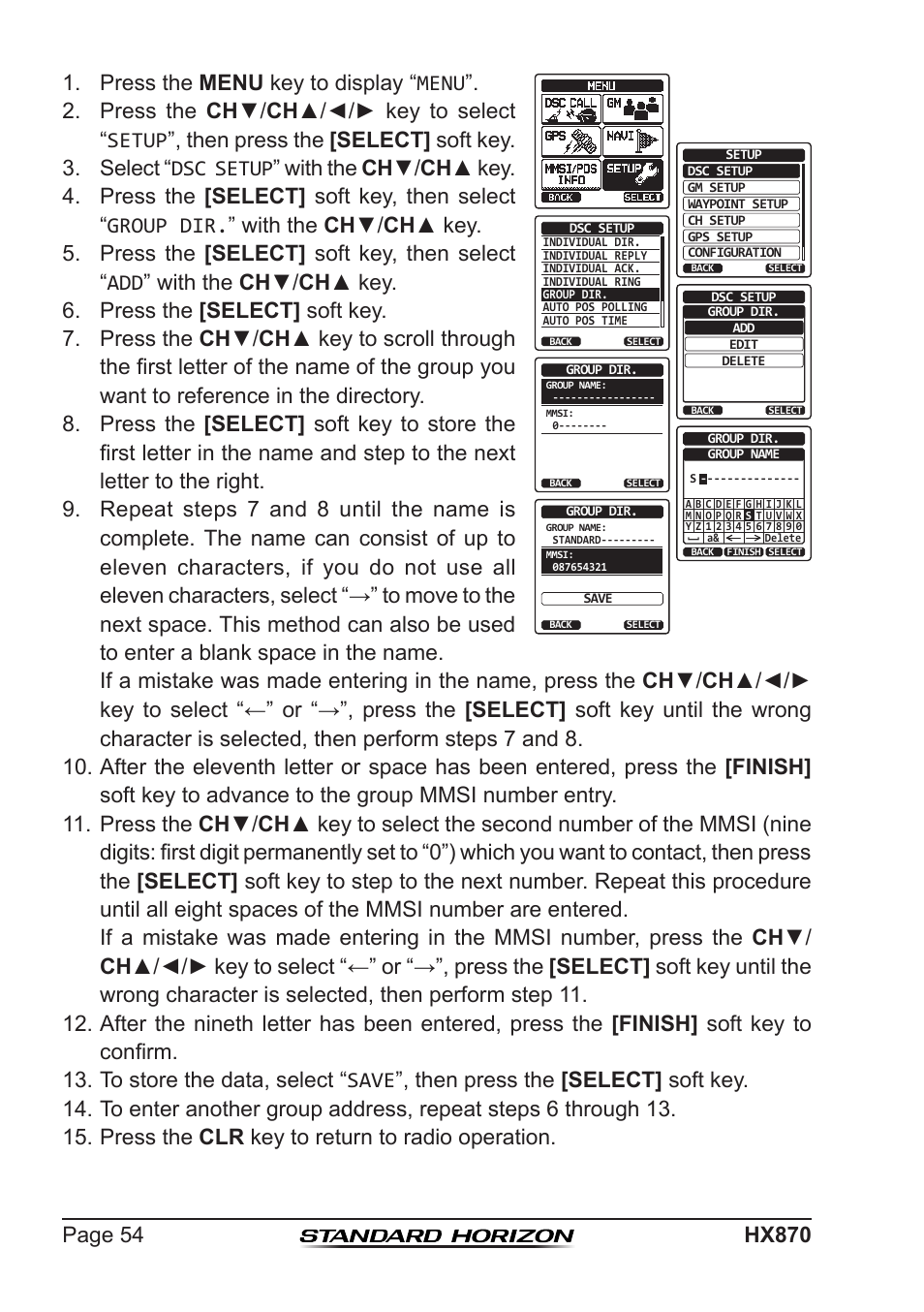 Standard Horizon HX-870 User Manual | Page 54 / 140