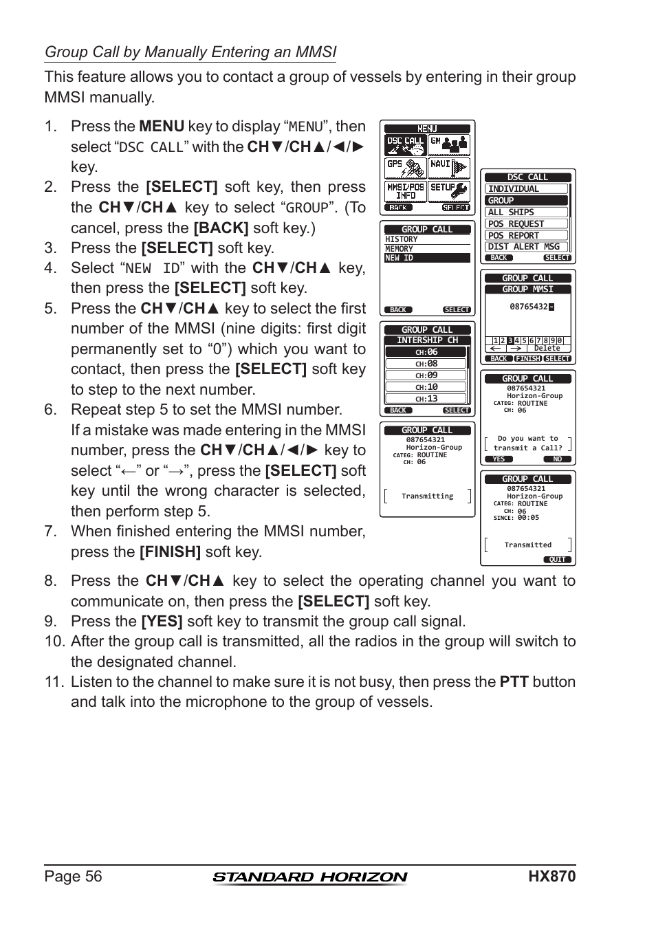 Standard Horizon HX-870 User Manual | Page 56 / 140