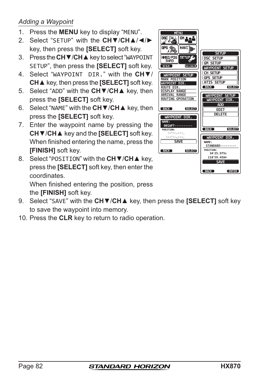 Standard Horizon HX-870 User Manual | Page 82 / 140