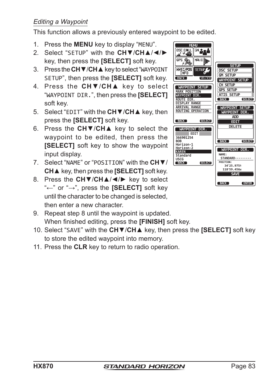 Standard Horizon HX-870 User Manual | Page 83 / 140