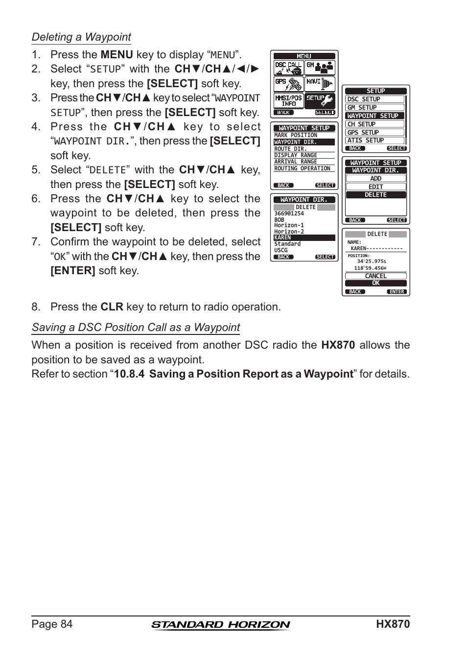 Standard Horizon HX-870 User Manual | Page 84 / 140