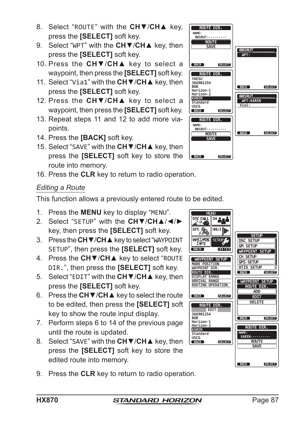 Standard Horizon HX-870 User Manual | Page 87 / 140