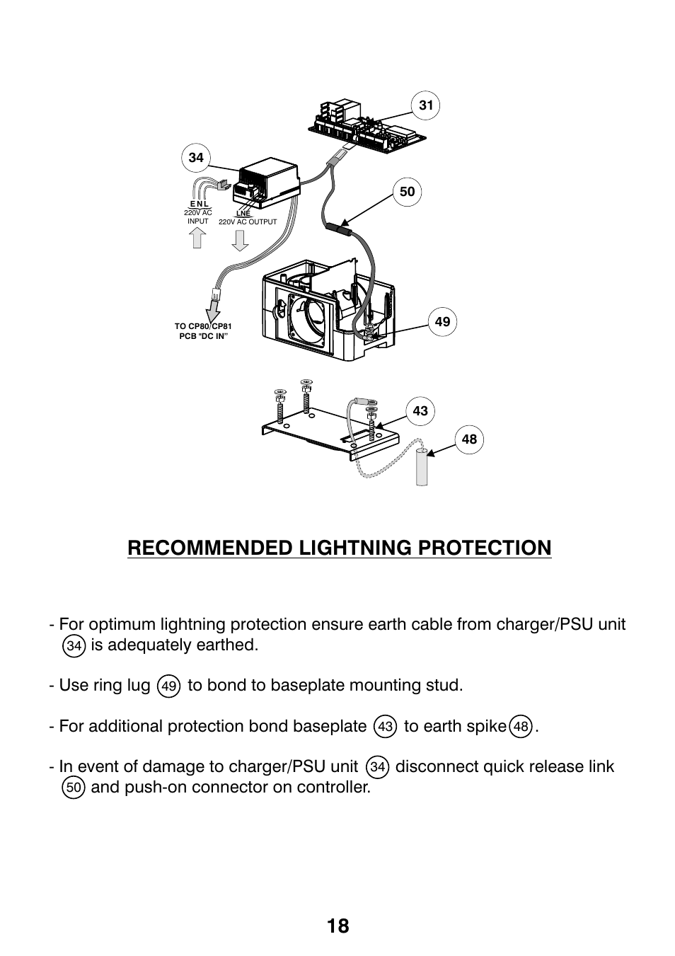 Recommended lightning protection 18 | Centurion CP72SR5 User Manual | Page 20 / 36