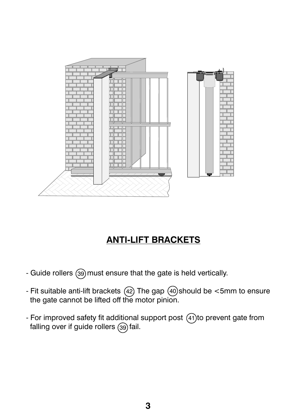 Anti-lift brackets | Centurion CP72SR5 User Manual | Page 5 / 36