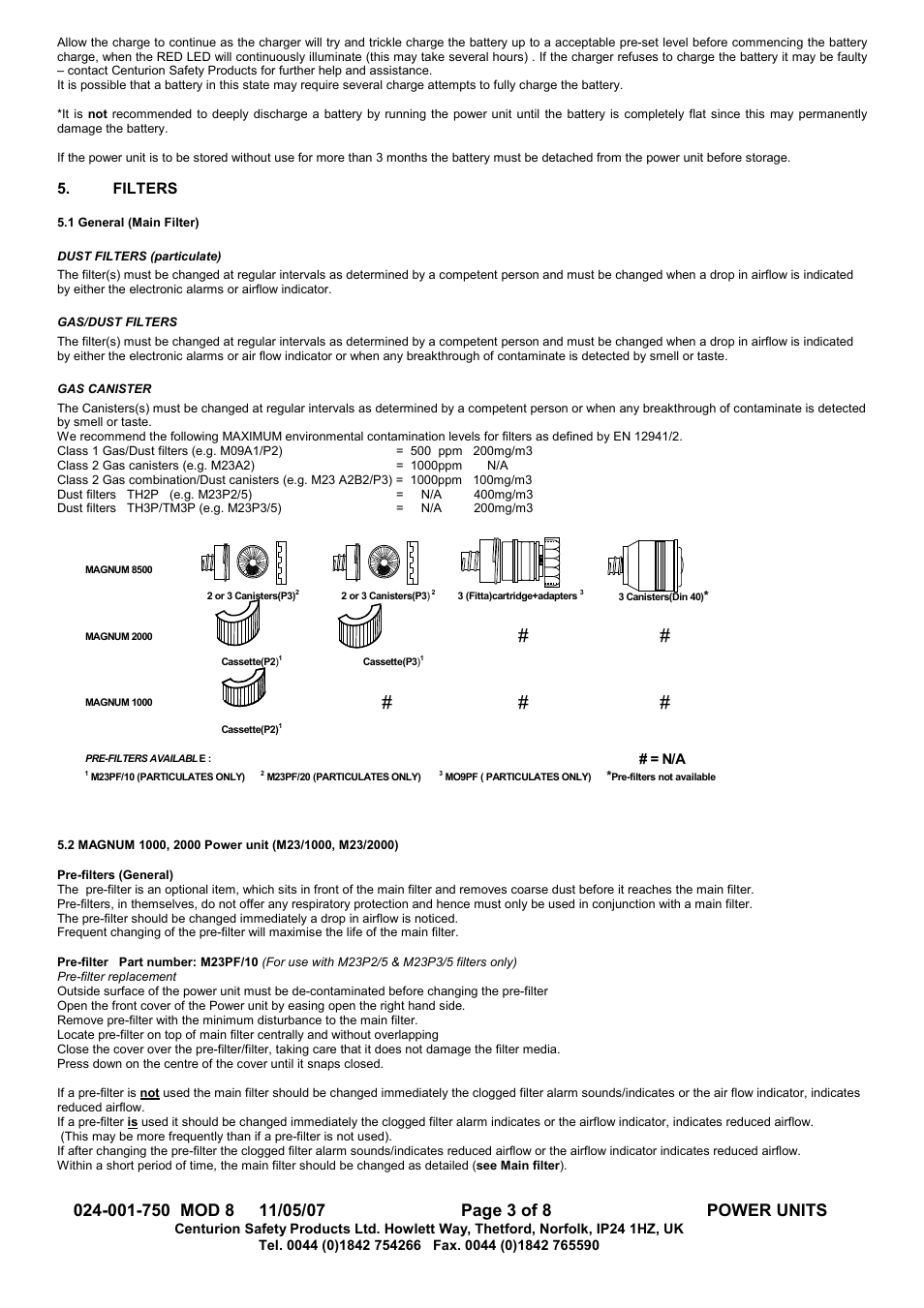Centurion MAGNUM M23/2000 User Manual | Page 3 / 8