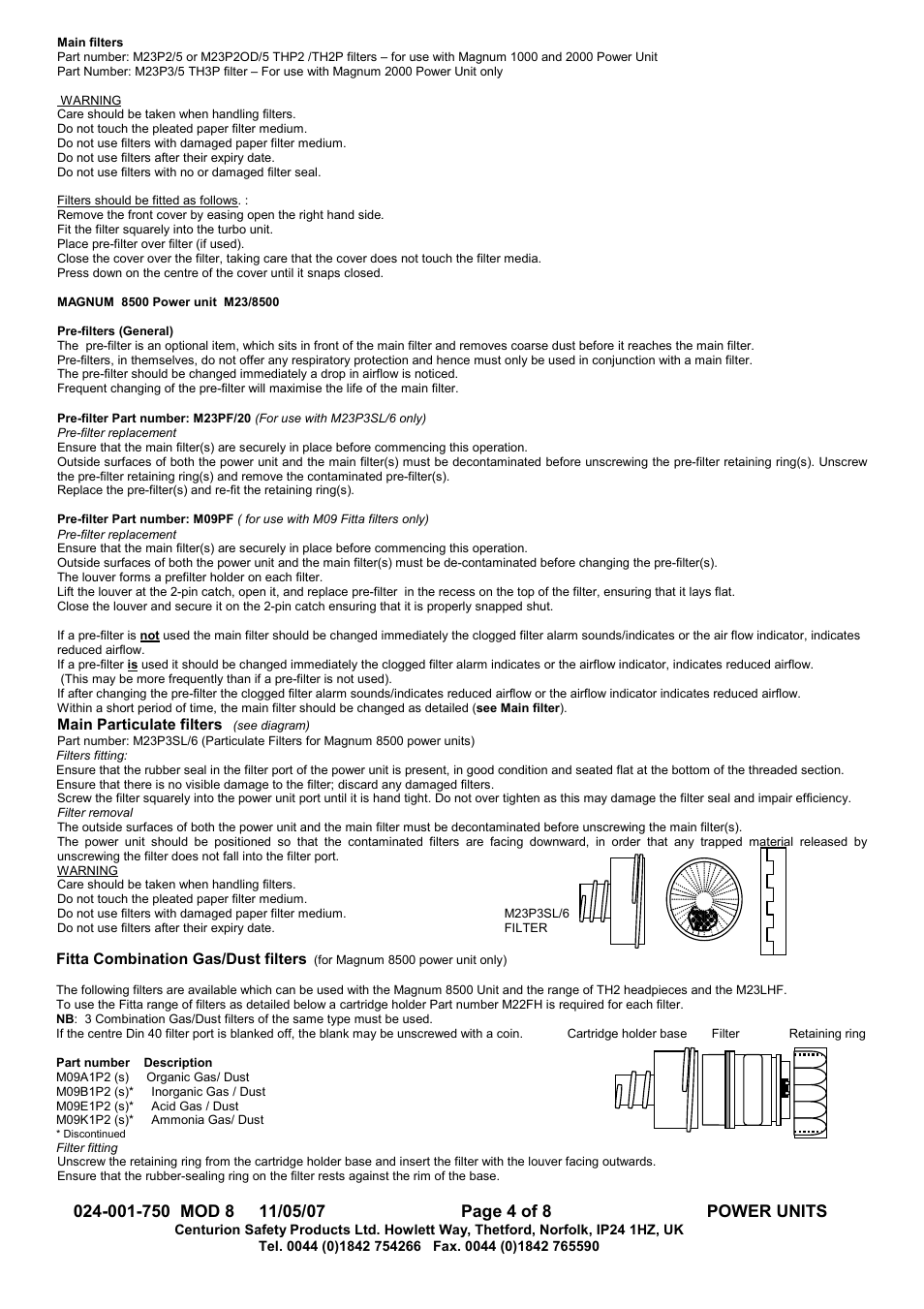 Centurion MAGNUM M23/2000 User Manual | Page 4 / 8
