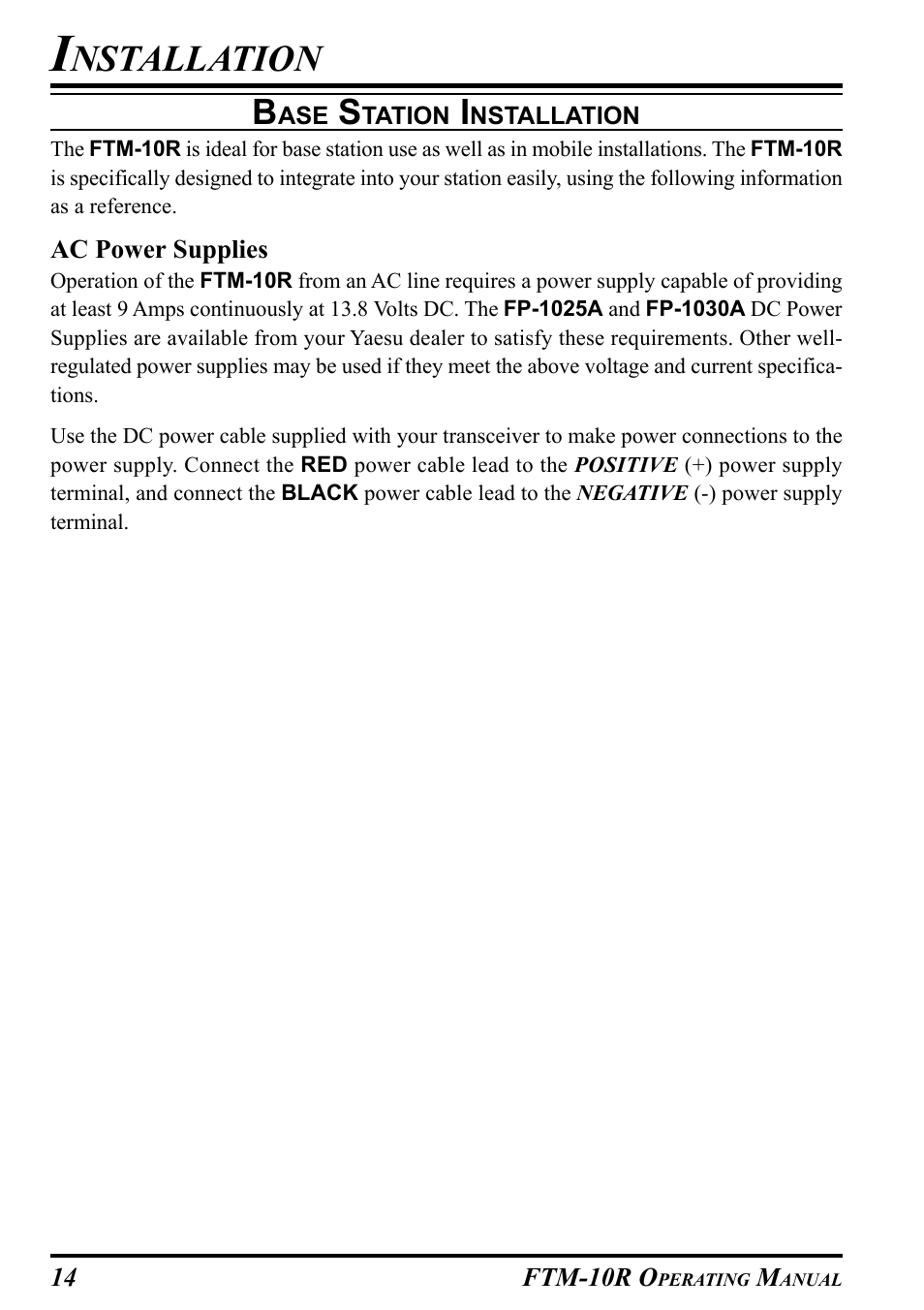 Nstallation | Yaesu FTM-10R User Manual | Page 16 / 108
