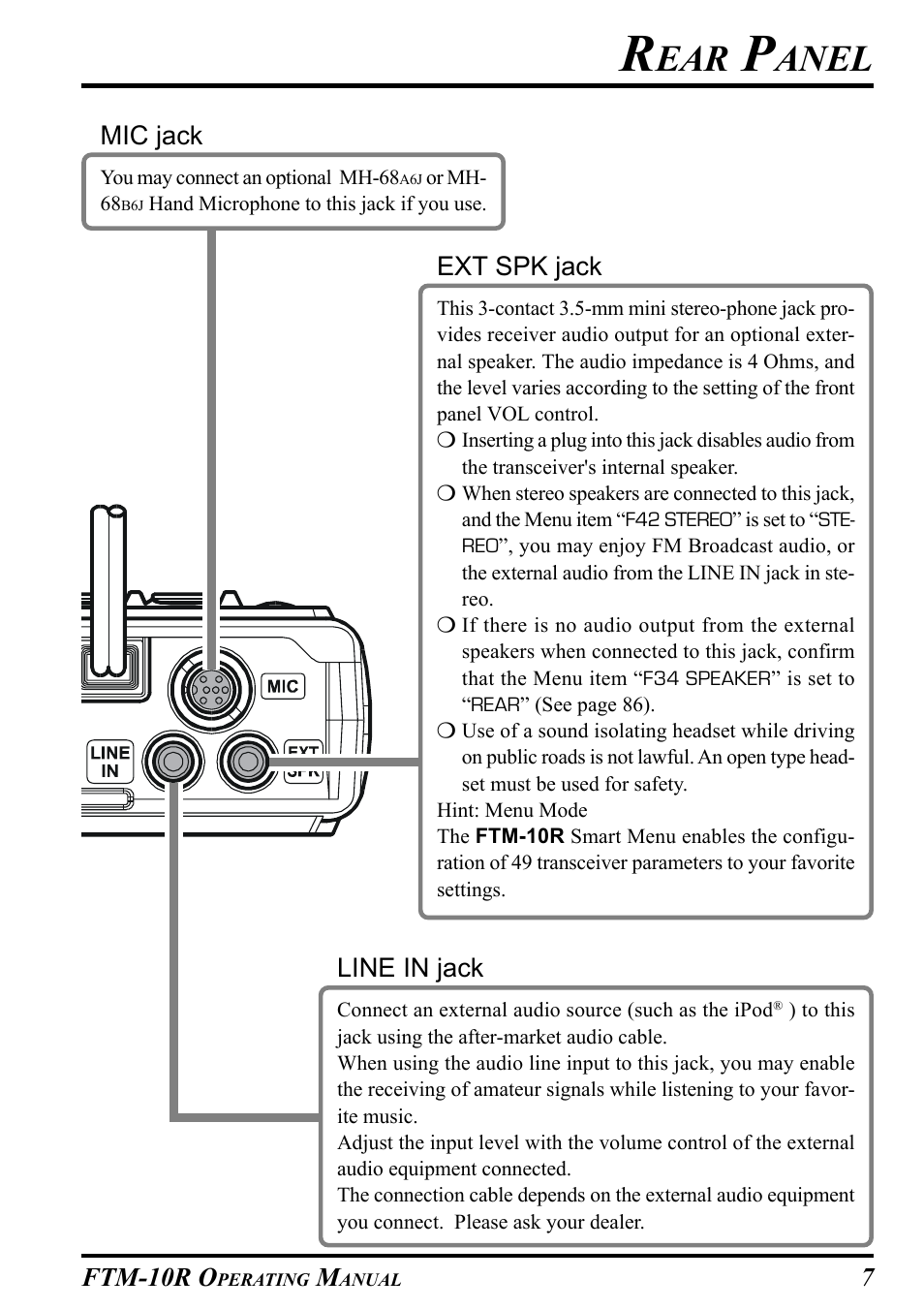 Anel | Yaesu FTM-10R User Manual | Page 9 / 108