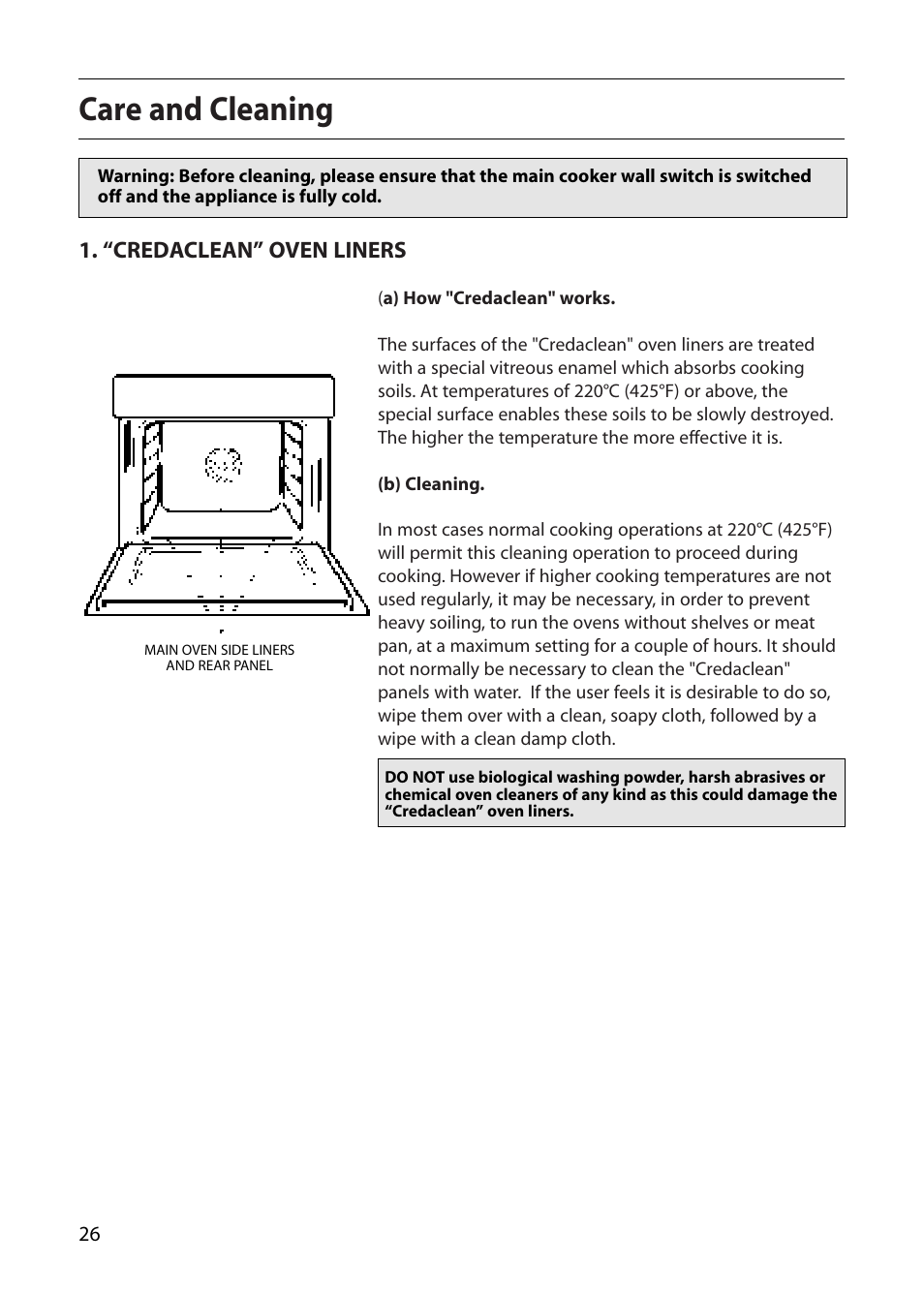 Care and cleaning | Creda CB01E User Manual | Page 26 / 36