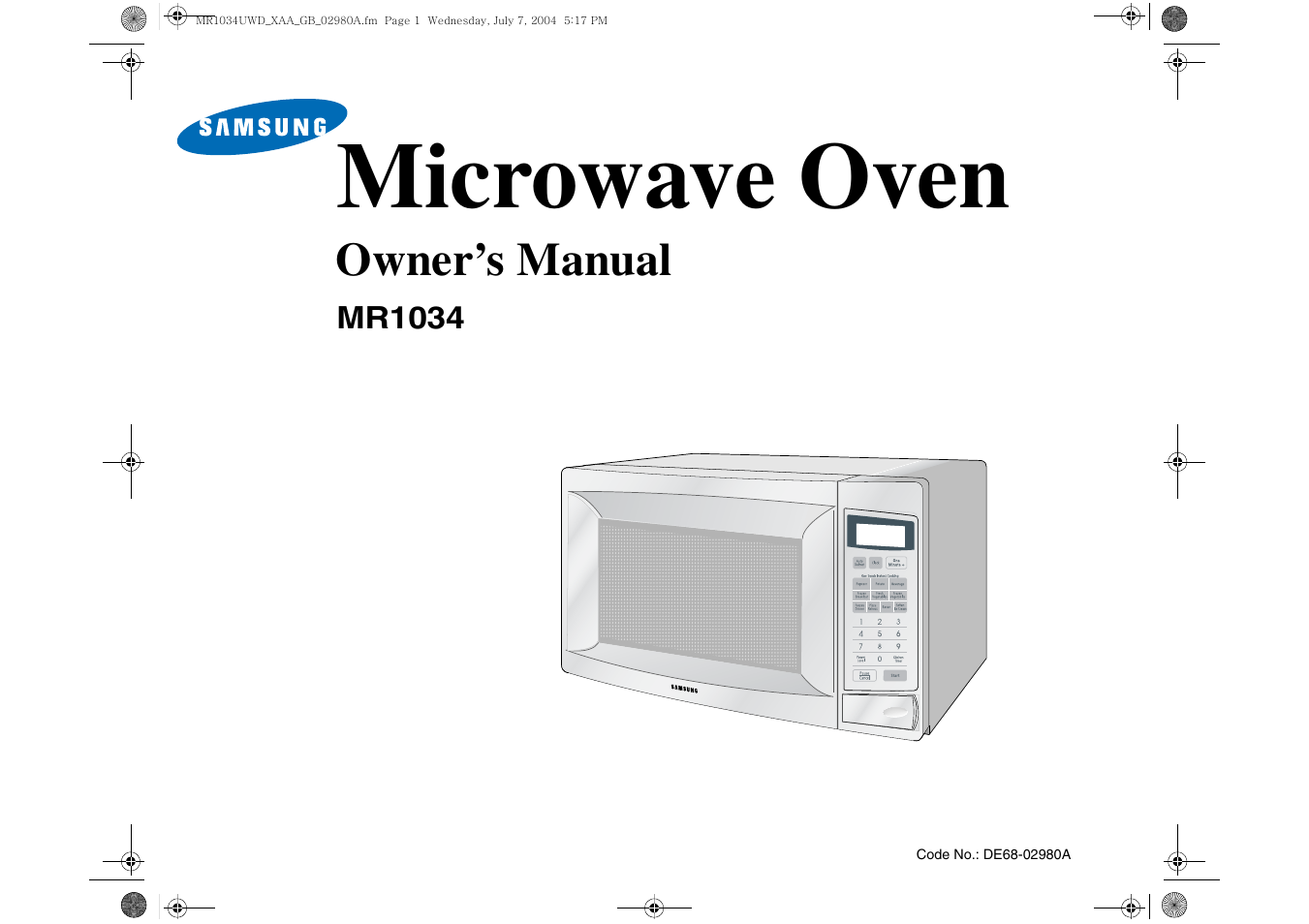 Creda MR1034 User Manual | 20 pages