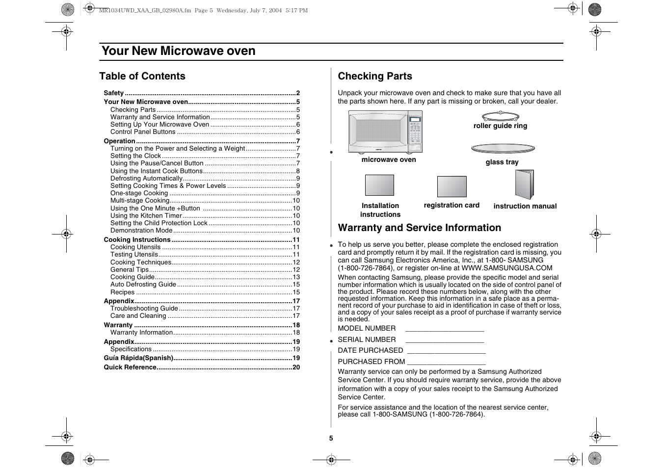 Creda MR1034 User Manual | Page 5 / 20