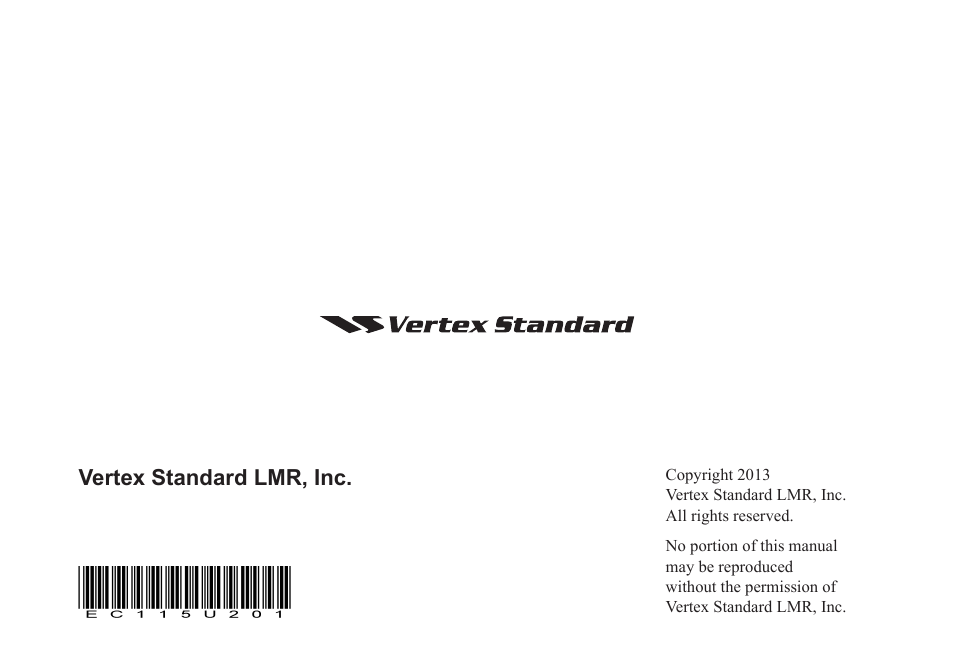 Vertex standard lmr, inc | Vertex Standard eVerge EVX-531 User Manual | Page 48 / 48