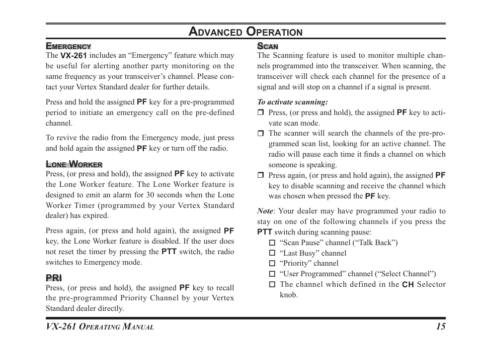 Vertex Standard VX-261 User Manual | Page 17 / 24