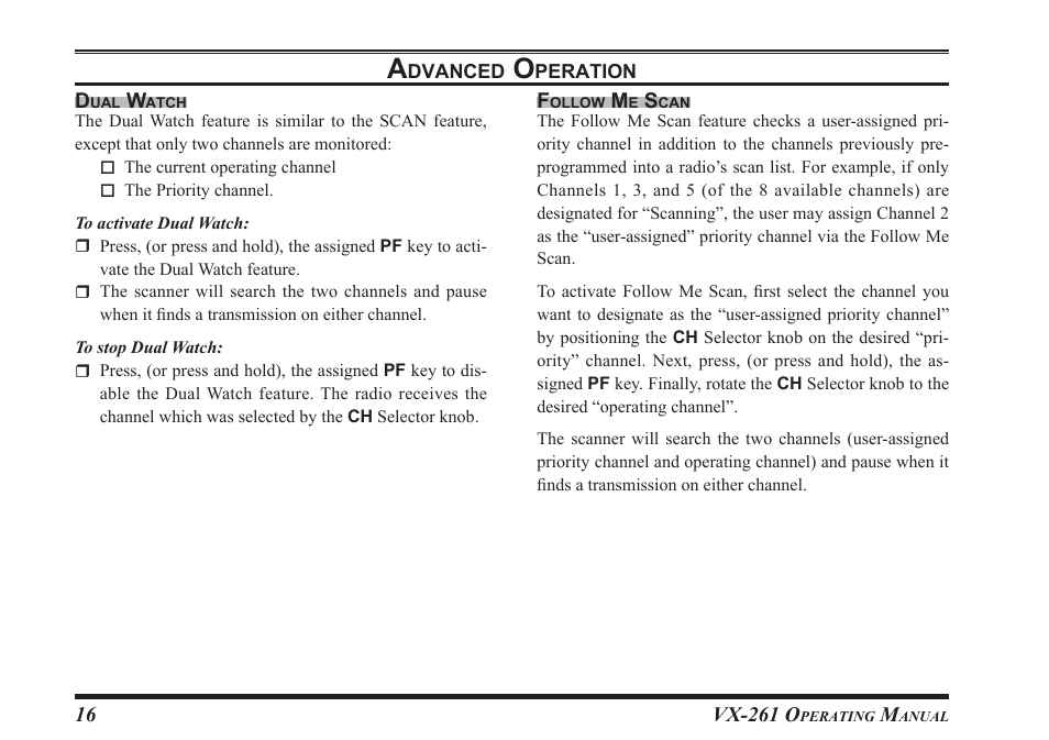 Vertex Standard VX-261 User Manual | Page 18 / 24