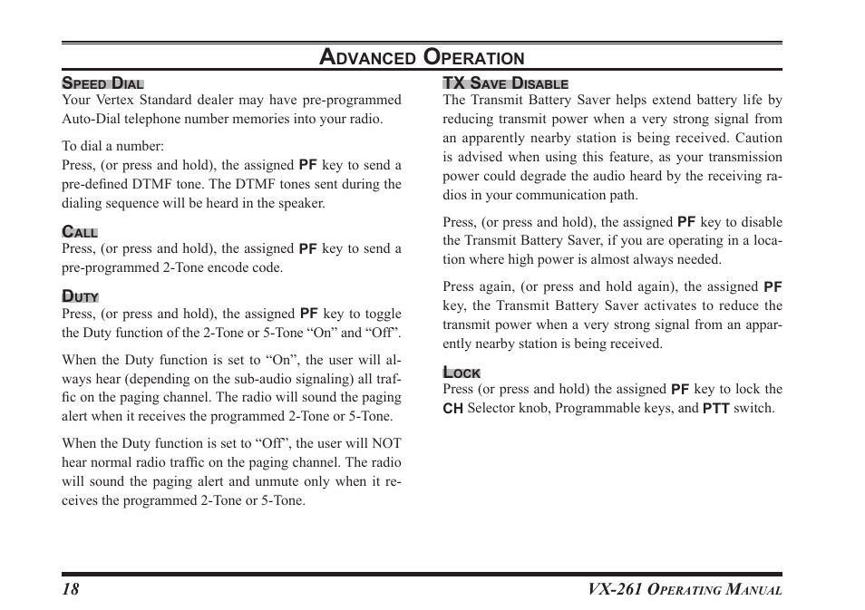 Vertex Standard VX-261 User Manual | Page 20 / 24