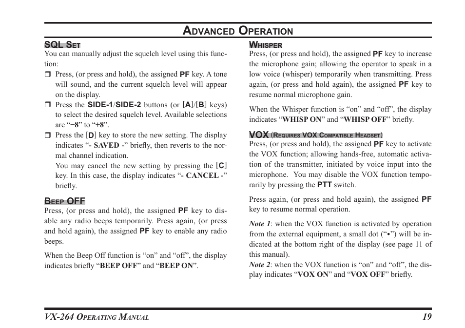 Vertex Standard VX-264 User Manual | Page 21 / 32