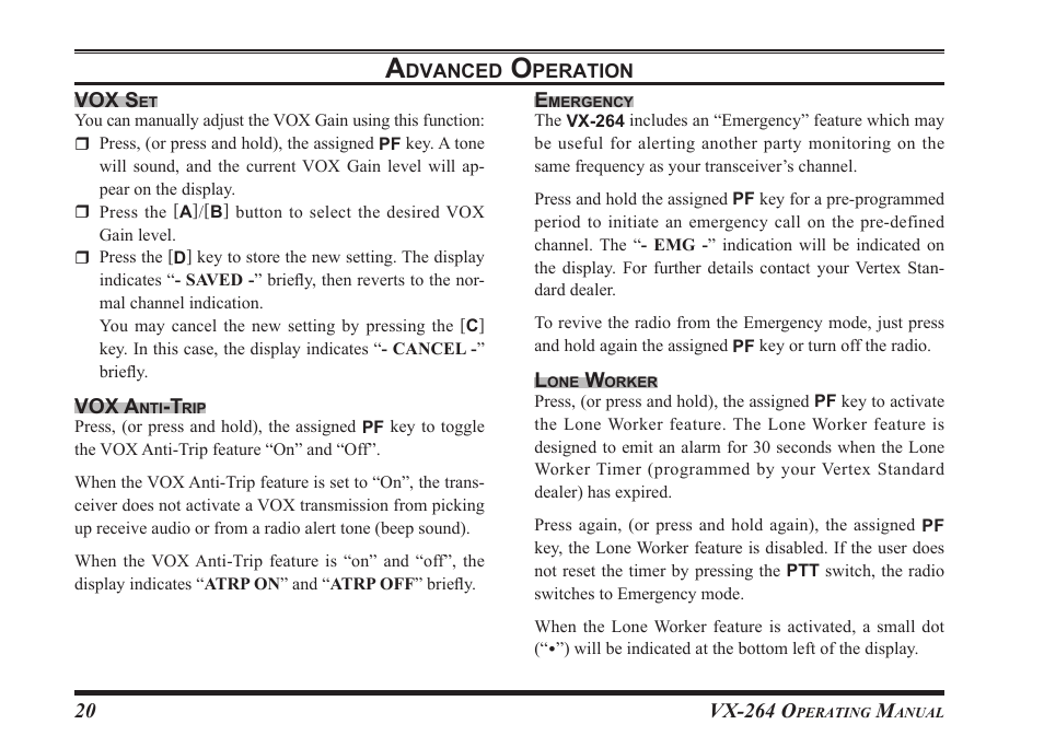 Vertex Standard VX-264 User Manual | Page 22 / 32