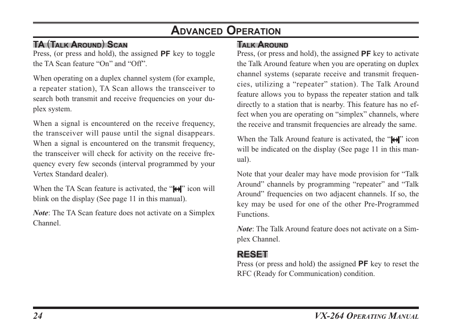 Vertex Standard VX-264 User Manual | Page 26 / 32