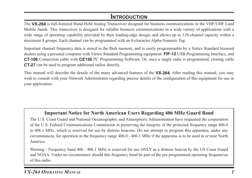 Vertex Standard VX-264 User Manual | Page 3 / 32