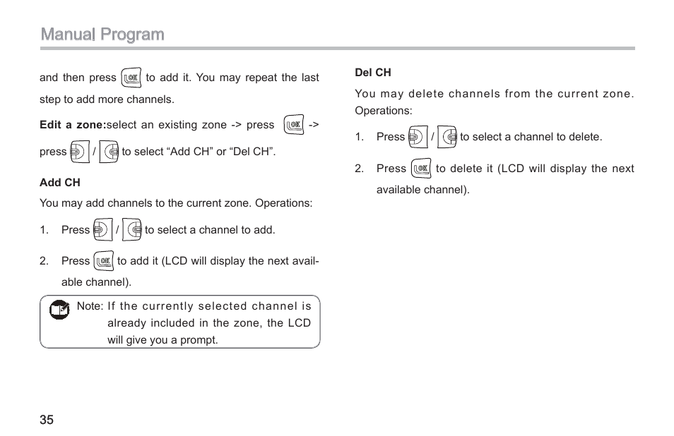 Manual program | Hytera TC-580 User Manual | Page 41 / 48