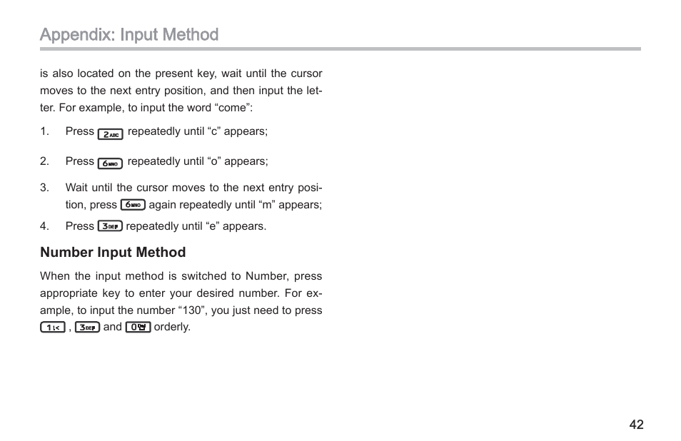 Appendix: input method | Hytera TC-580 User Manual | Page 48 / 48