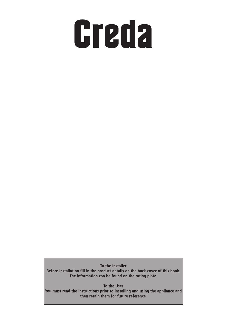 Creda S860G User Manual | 16 pages
