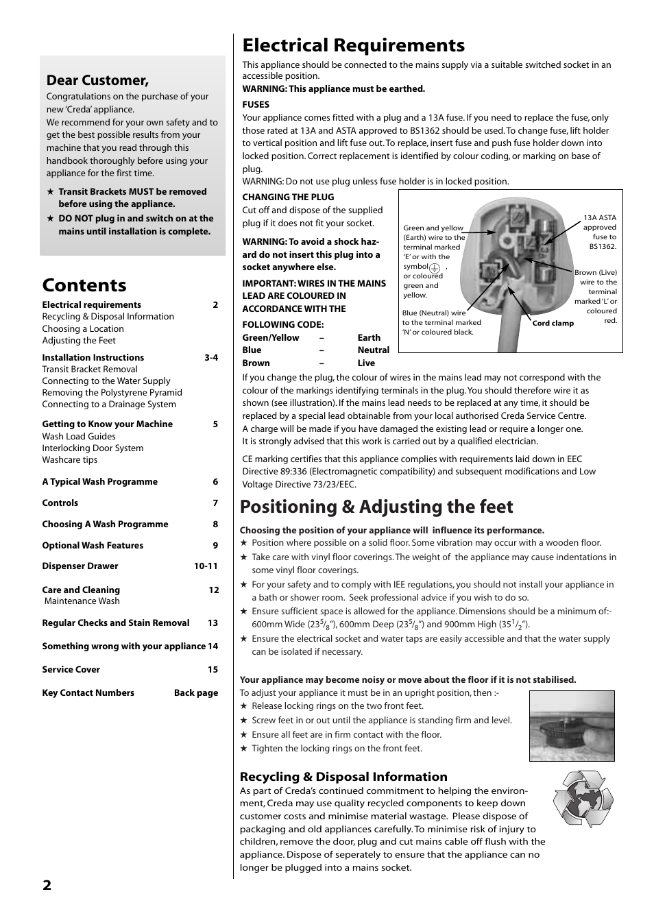 Creda W120VW User Manual | Page 2 / 16