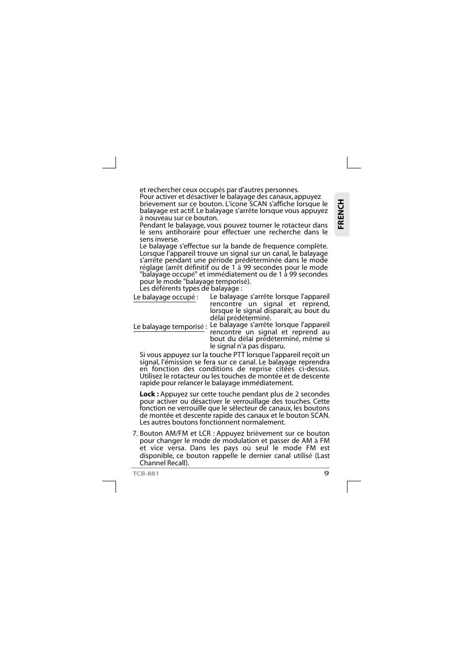TTI TCB-881 User Manual | Page 29 / 132