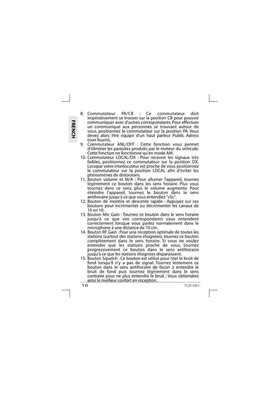 TTI TCB-881 User Manual | Page 30 / 132