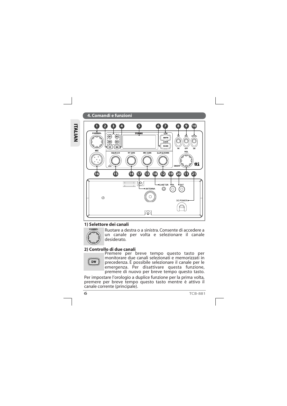 It alian | TTI TCB-881 User Manual | Page 42 / 132