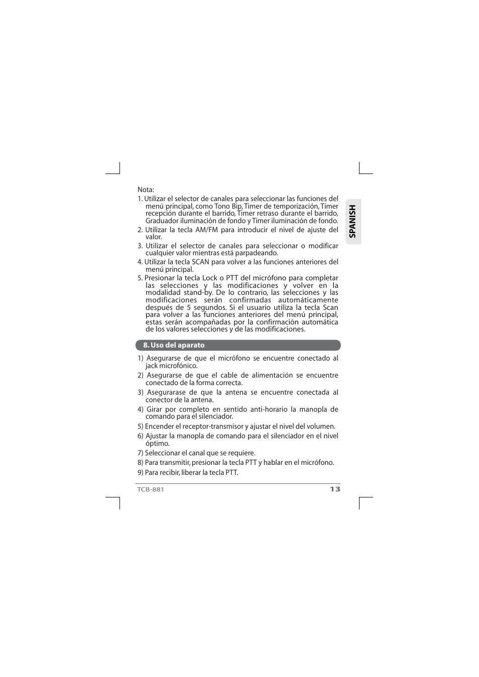 TTI TCB-881 User Manual | Page 69 / 132