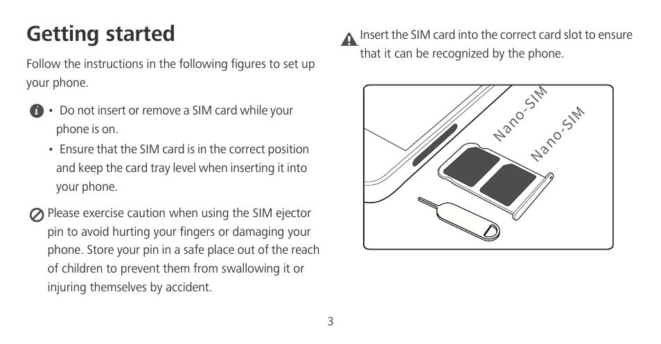 Getting started | Huawei Mate 9 Pro User Manual | Page 4 / 14