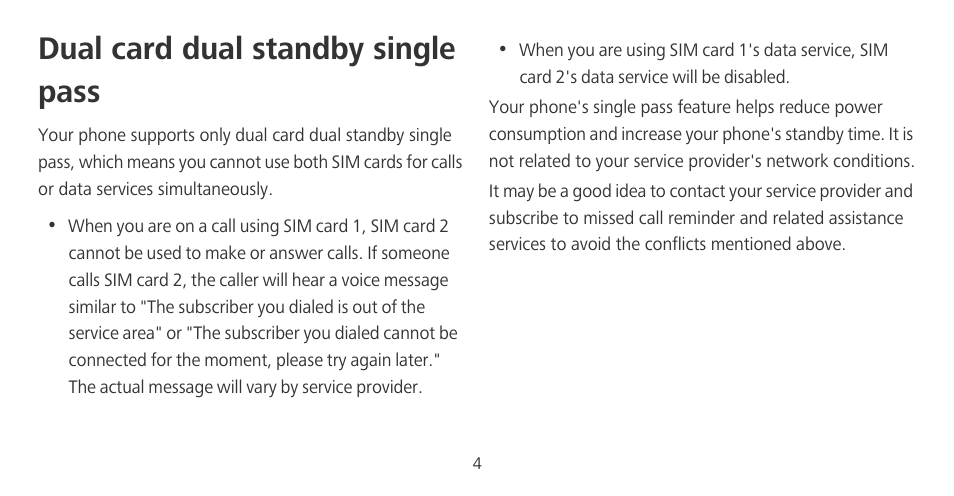 Dual card dual standby single pass | Huawei Mate 9 Pro User Manual | Page 5 / 14