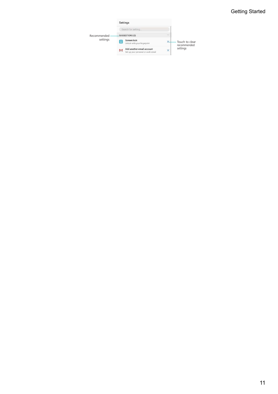 Getting started | Huawei Mate 9 User Manual | Page 17 / 205