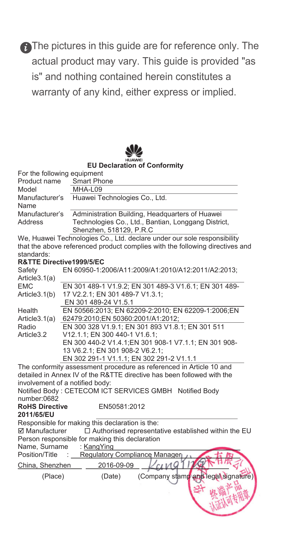 Huawei Mate 9 User Manual | Page 16 / 100