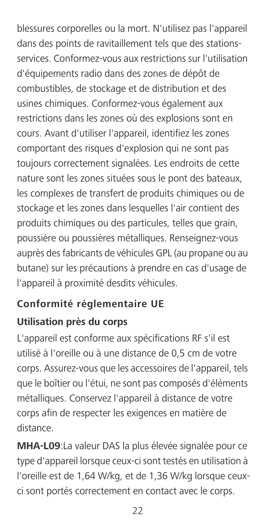 Conformité réglementaire ue | Huawei Mate 9 User Manual | Page 26 / 100