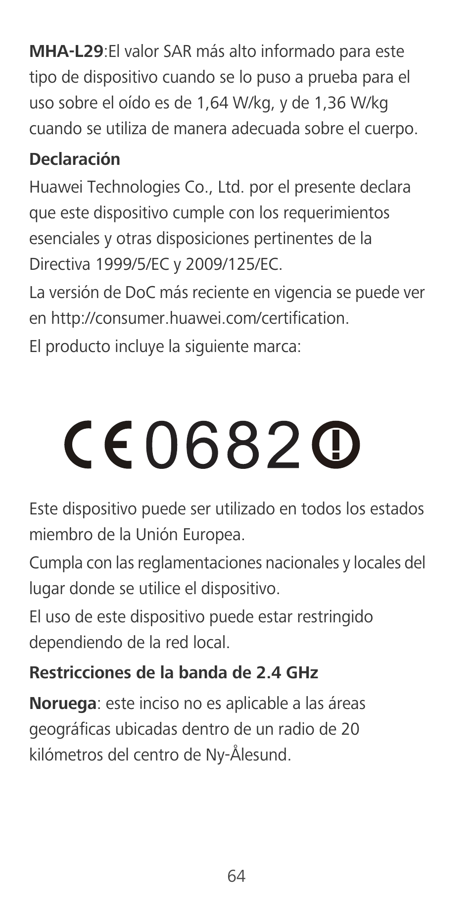 Huawei Mate 9 User Manual | Page 68 / 100