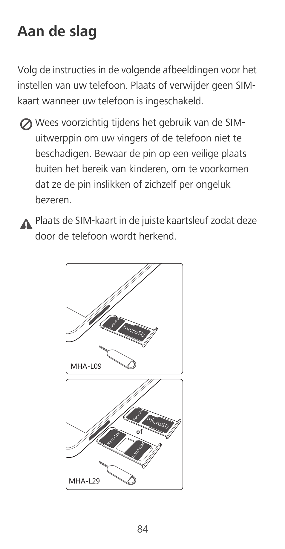 Aan de slag | Huawei Mate 9 User Manual | Page 88 / 100