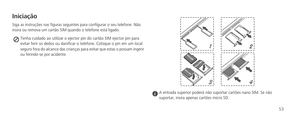 Iniciação | Huawei P8 Lite User Manual | Page 57 / 96