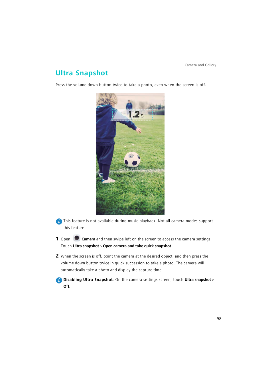 Ultra snapshot | Huawei P9 Lite User Manual | Page 105 / 204